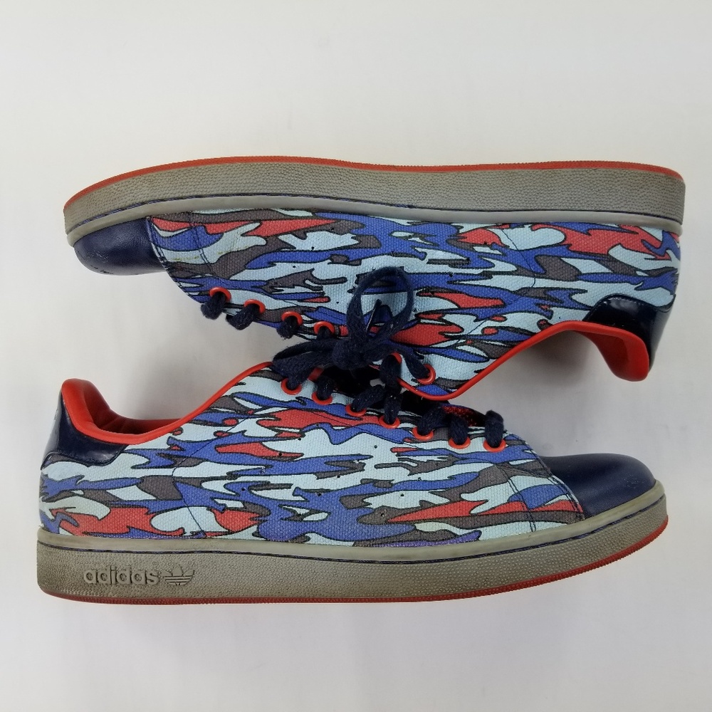 Adidas Shoes Stan Smith 2 Camouflage Red Blue